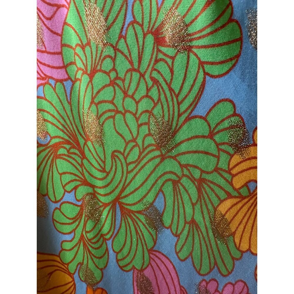 Never Full Dress Multicolor Floral Alaia Midi Long Sleeve Boho Dress 10/12 - Picture 13 of 16